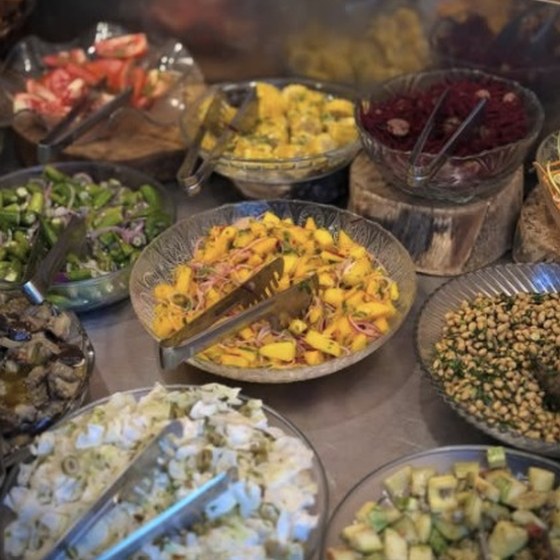 Saladas do buffet